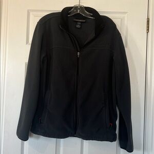 Free Country Men's charcoal Jacket with black and Red Details